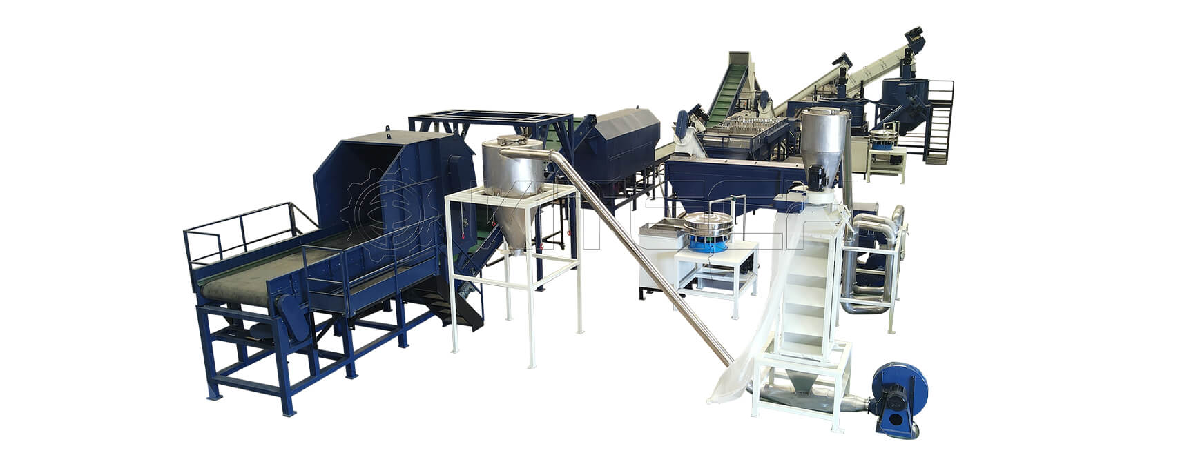 14 . PET film, fibers, fabrics, Zipper recycling sloution整线图